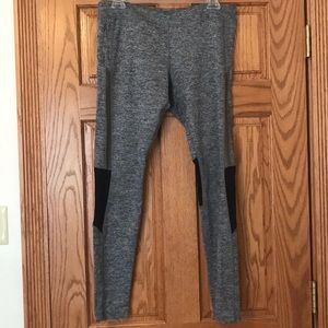 Gray and Black Running Leggings
